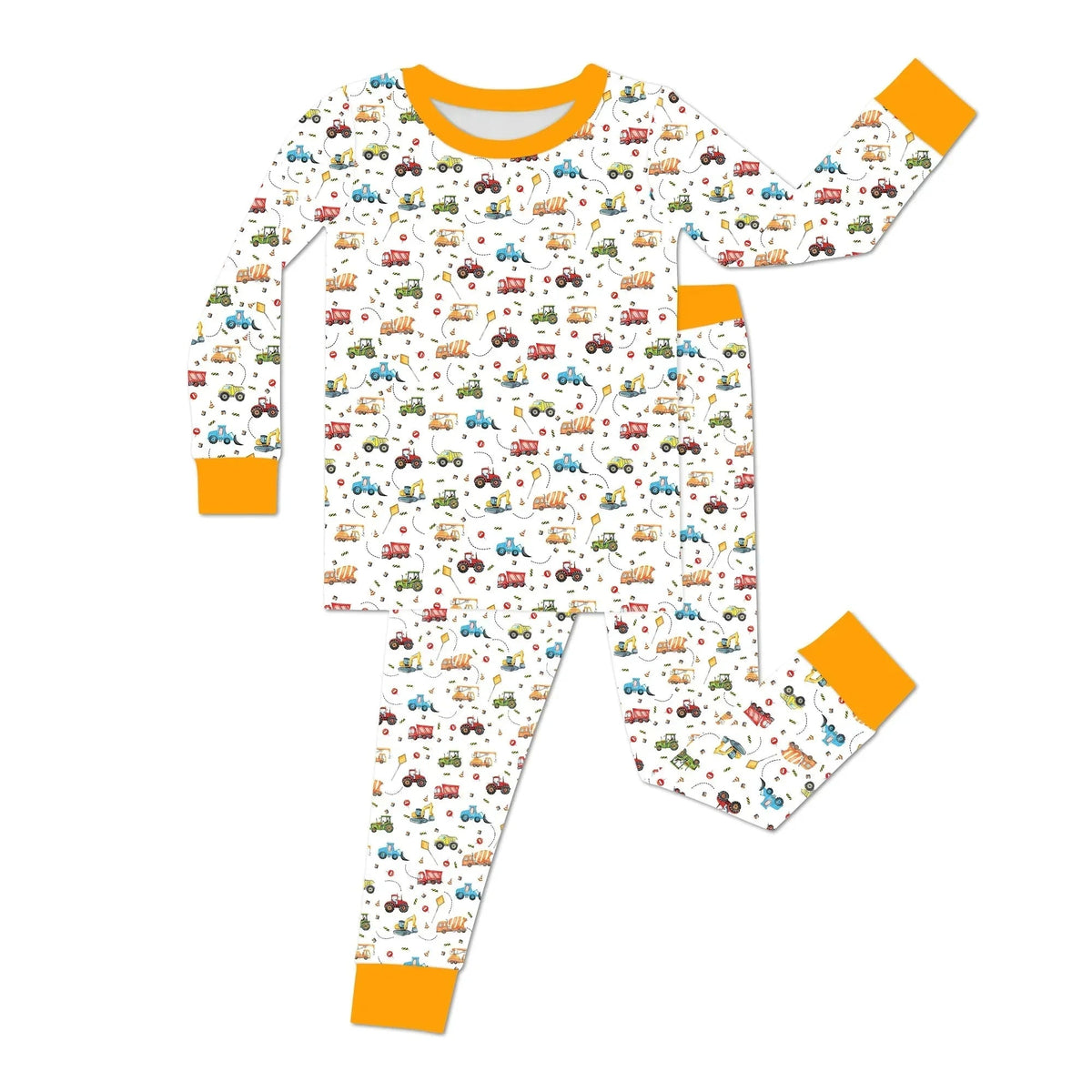 Little Construction Heroes Bamboo Two Piece Long Sleeve Pajama Set
