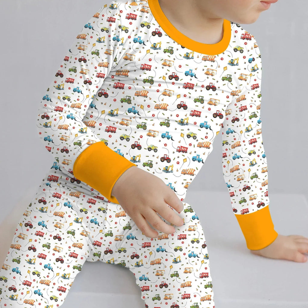 Little Construction Heroes Bamboo Two Piece Long Sleeve Pajama Set