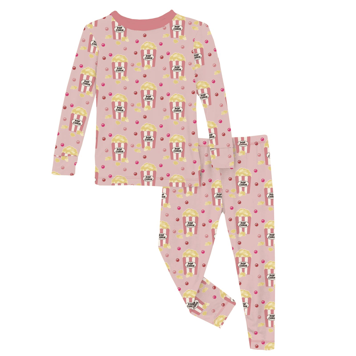 Long Sleeve Pajama Set - Baby Rose Movie Night