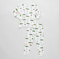 Long Sleeve Pajama Set - Cream Golf Tournament