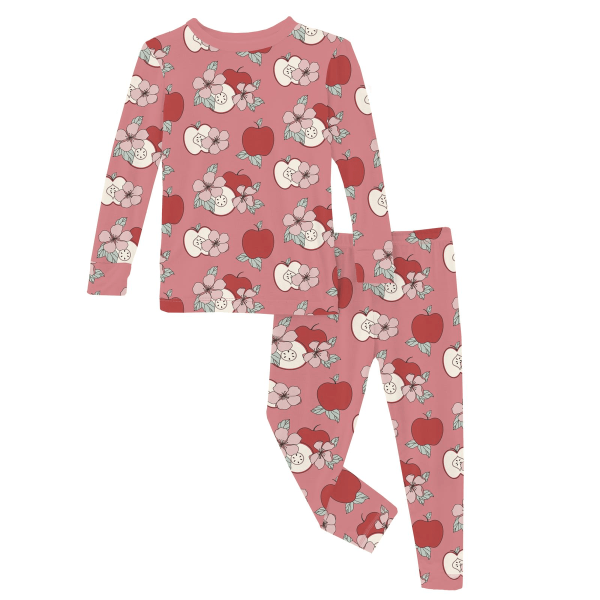 Long Sleeve Pajama Set - Desert Rose Apple Picking