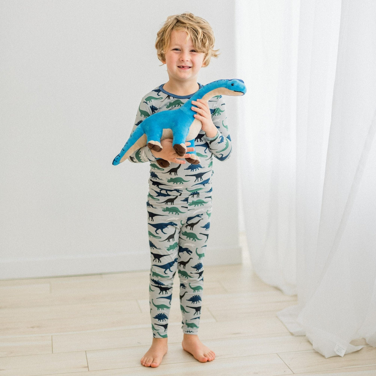 Long Sleeve Pajama Set - Dove Dino Museum
