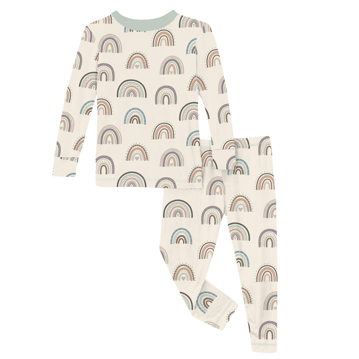 Long Sleeve Pajama Set - Earthy Rainbows