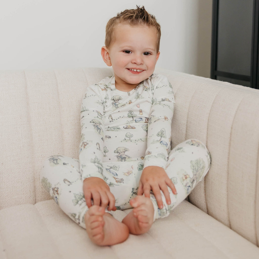 Long Sleeve Pajama Set - Hundred Acre Wood