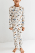 Long Sleeve Pajama Set - Little Excavator