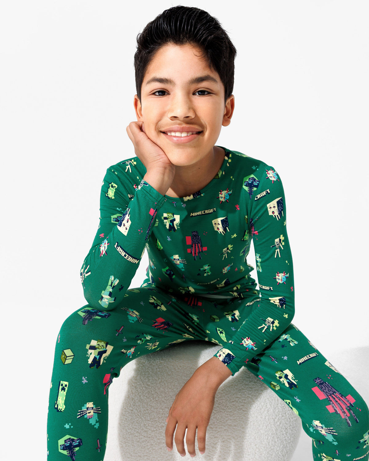Long Sleeve Pajama Set - Minecraft Mobs