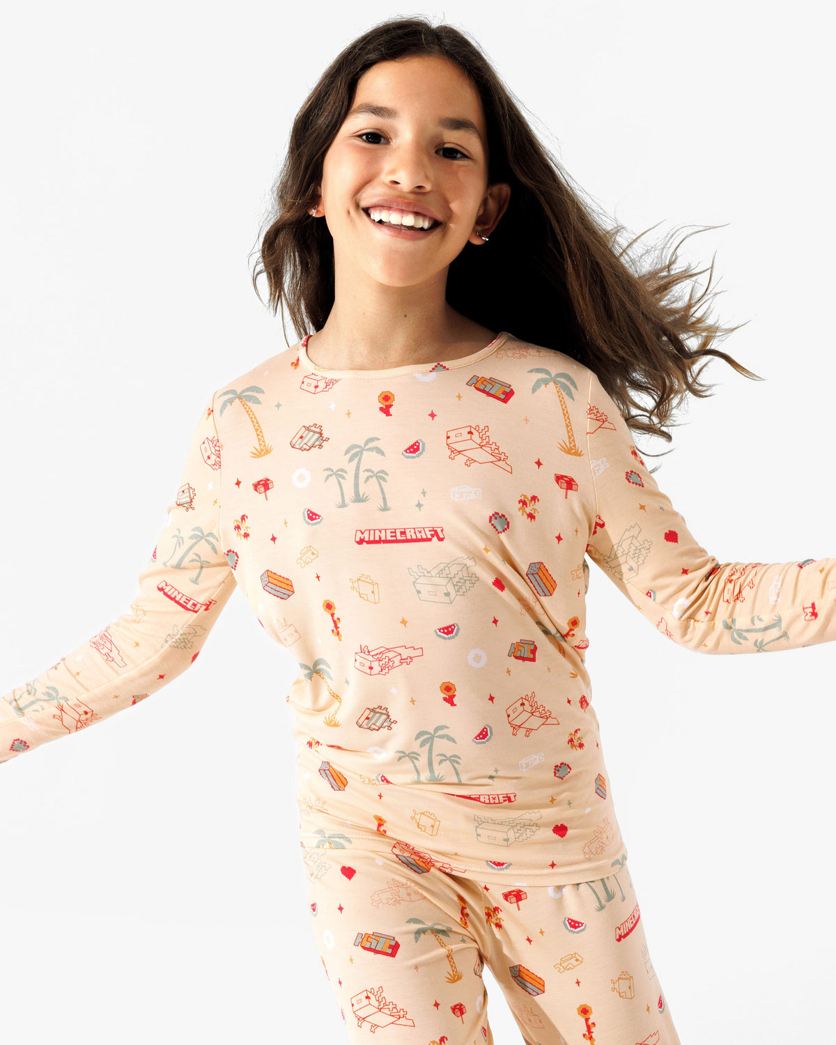 Long Sleeve Pajama Set - Minecraft Summer Vibes
