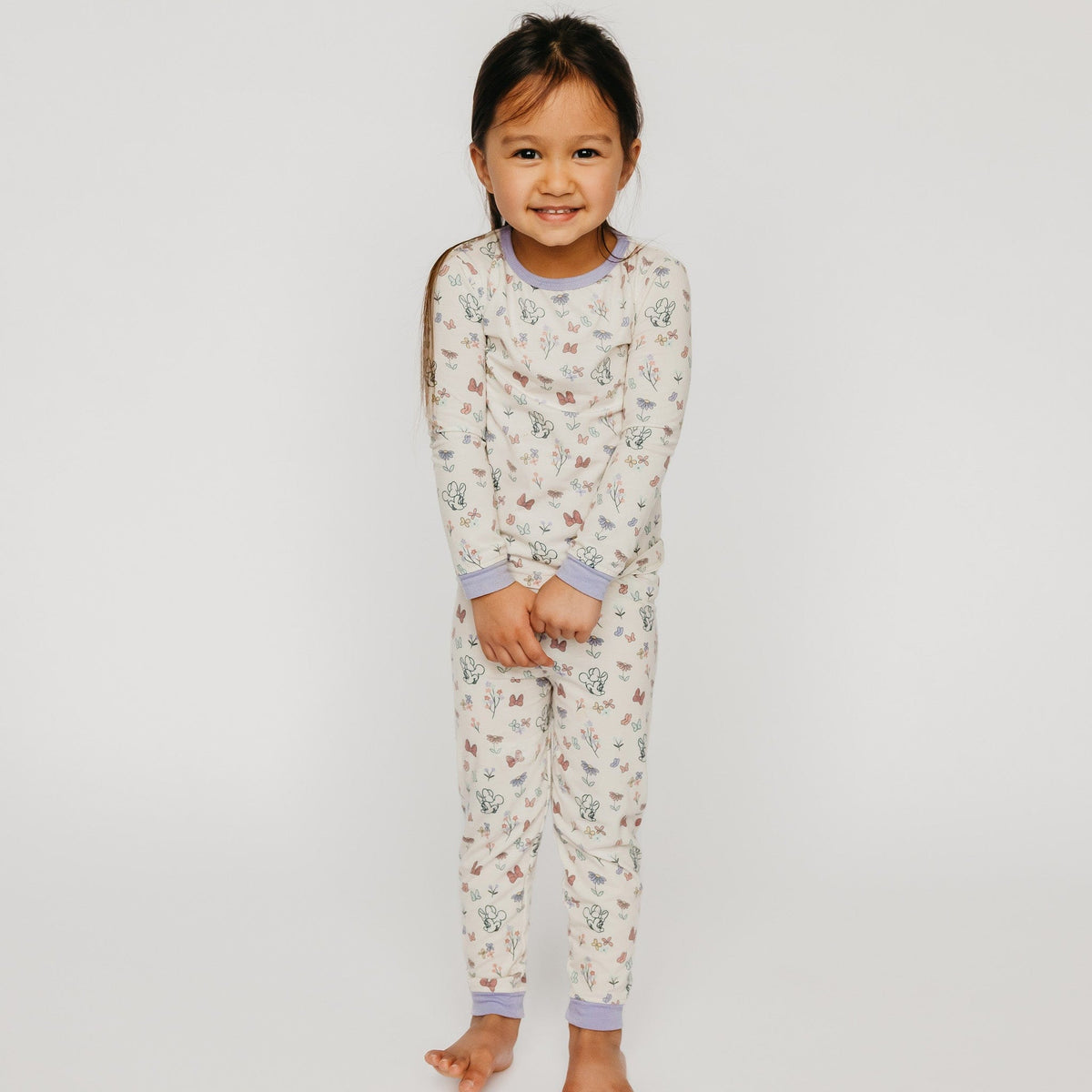 Long Sleeve Pajama Set - Minnie Mouse Bowquet