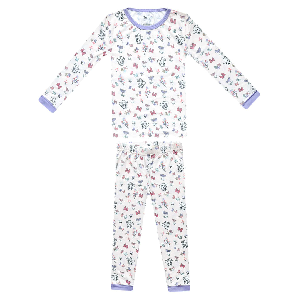 Long Sleeve Pajama Set - Minnie Mouse Bowquet