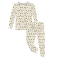 Long Sleeve Pajama Set - Natural Mini Safari