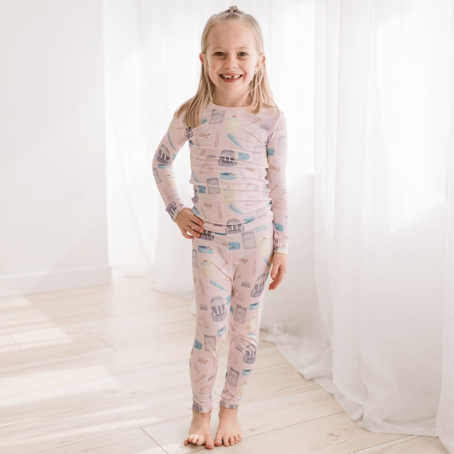 Long Sleeve Pajama Set - Shrinking Violet School Girl
