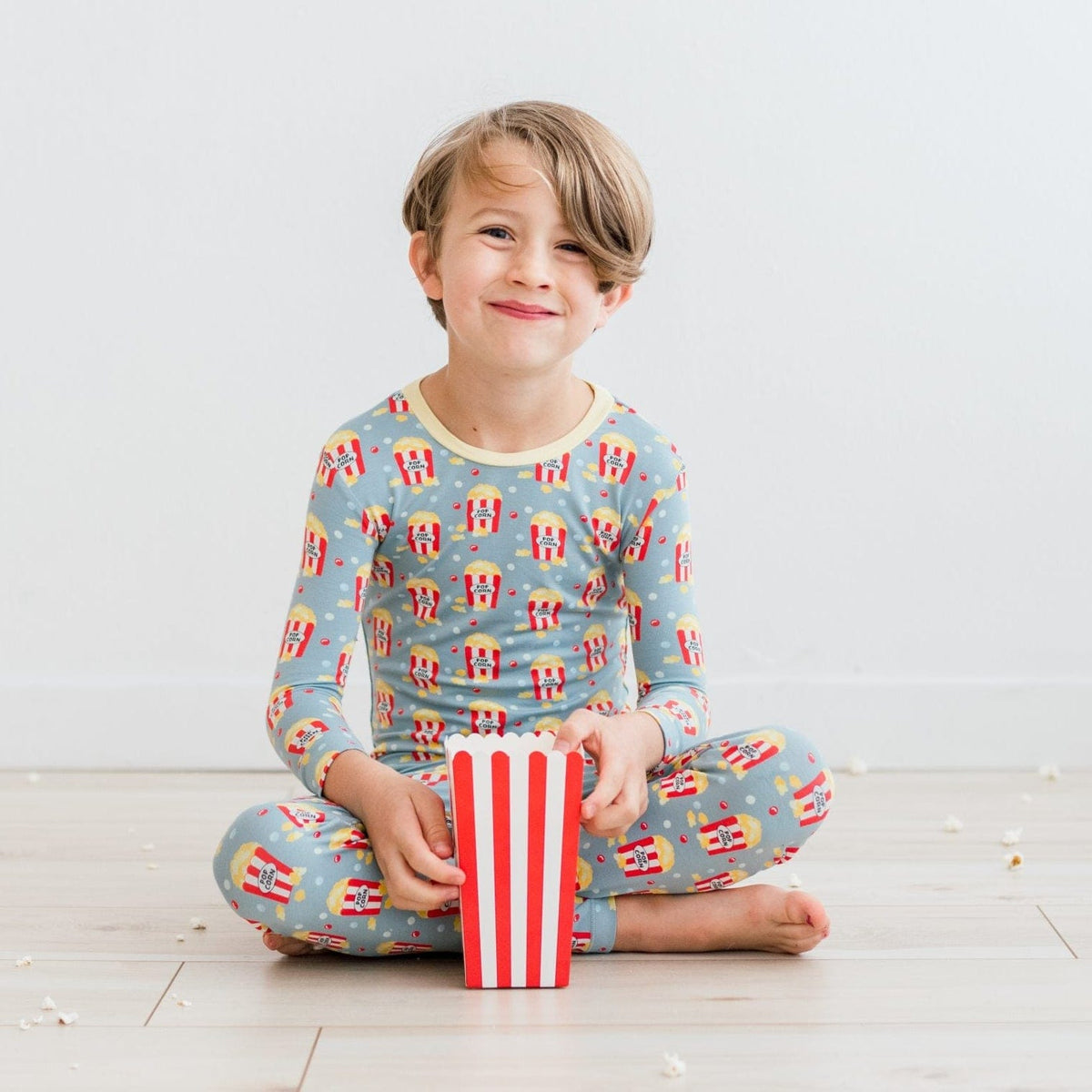 Long Sleeve Pajama Set - Stormy Sea Movie Night