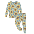 Long Sleeve Pajama Set - Stormy Sea Sunflower