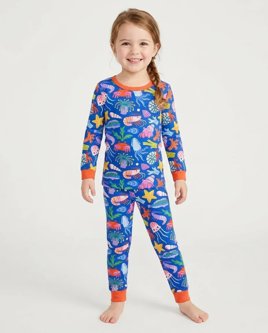 Under the Sea Bamboo Two Piece Long Sleeve Pajama Set