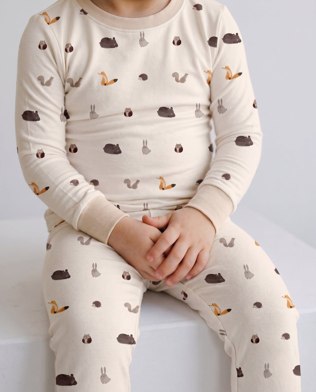 Woodland Friends Gathering Bamboo Two Piece Long Sleeve Pajama Set