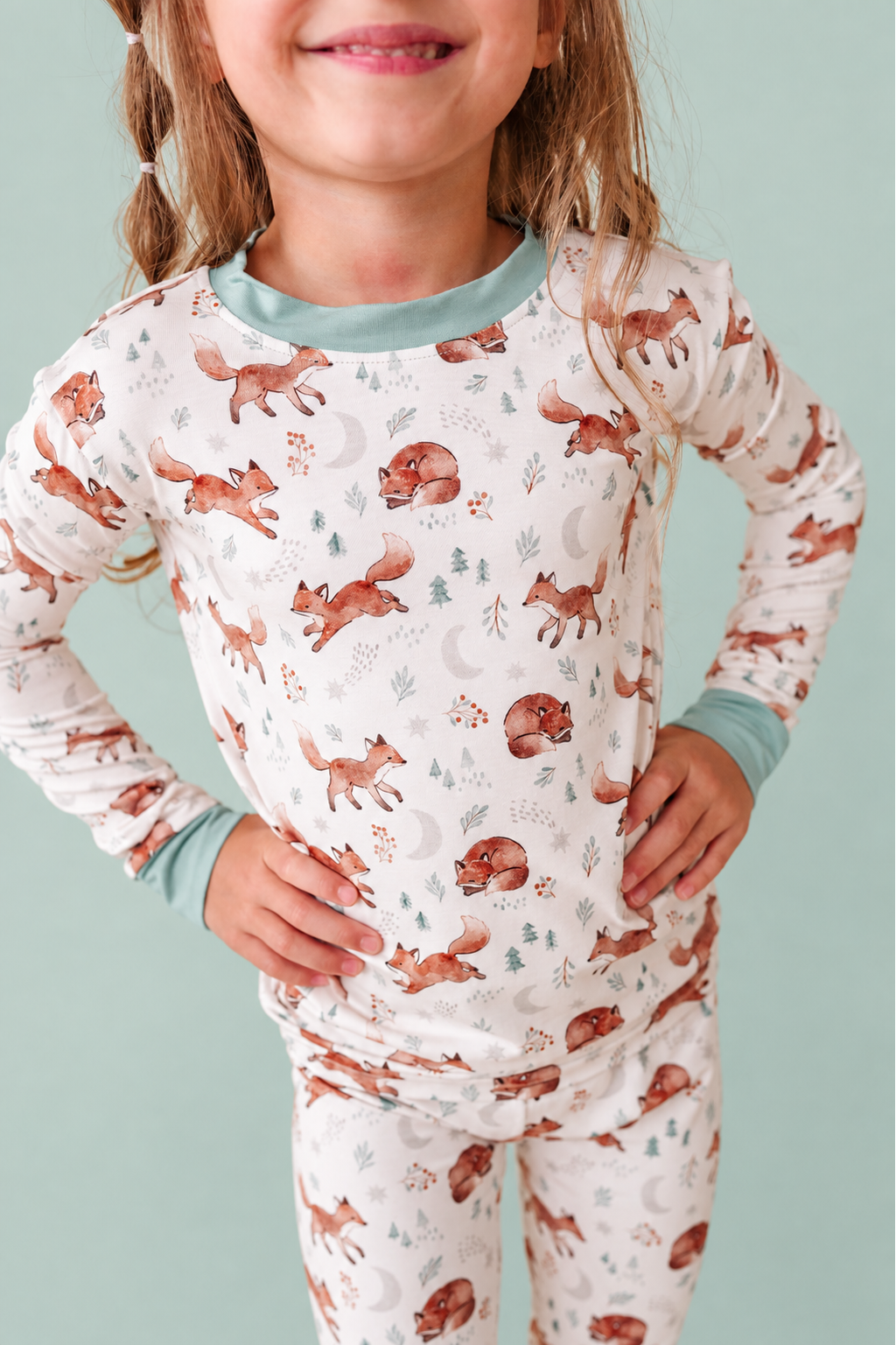 Bamboo Pajama Set - Moonlit Fox