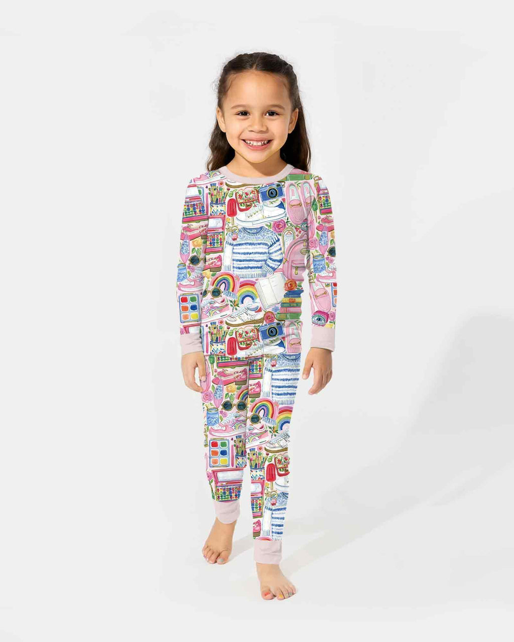 Sweet School Adventure Bamboo Two Piece Long Sleeve Pajama Set