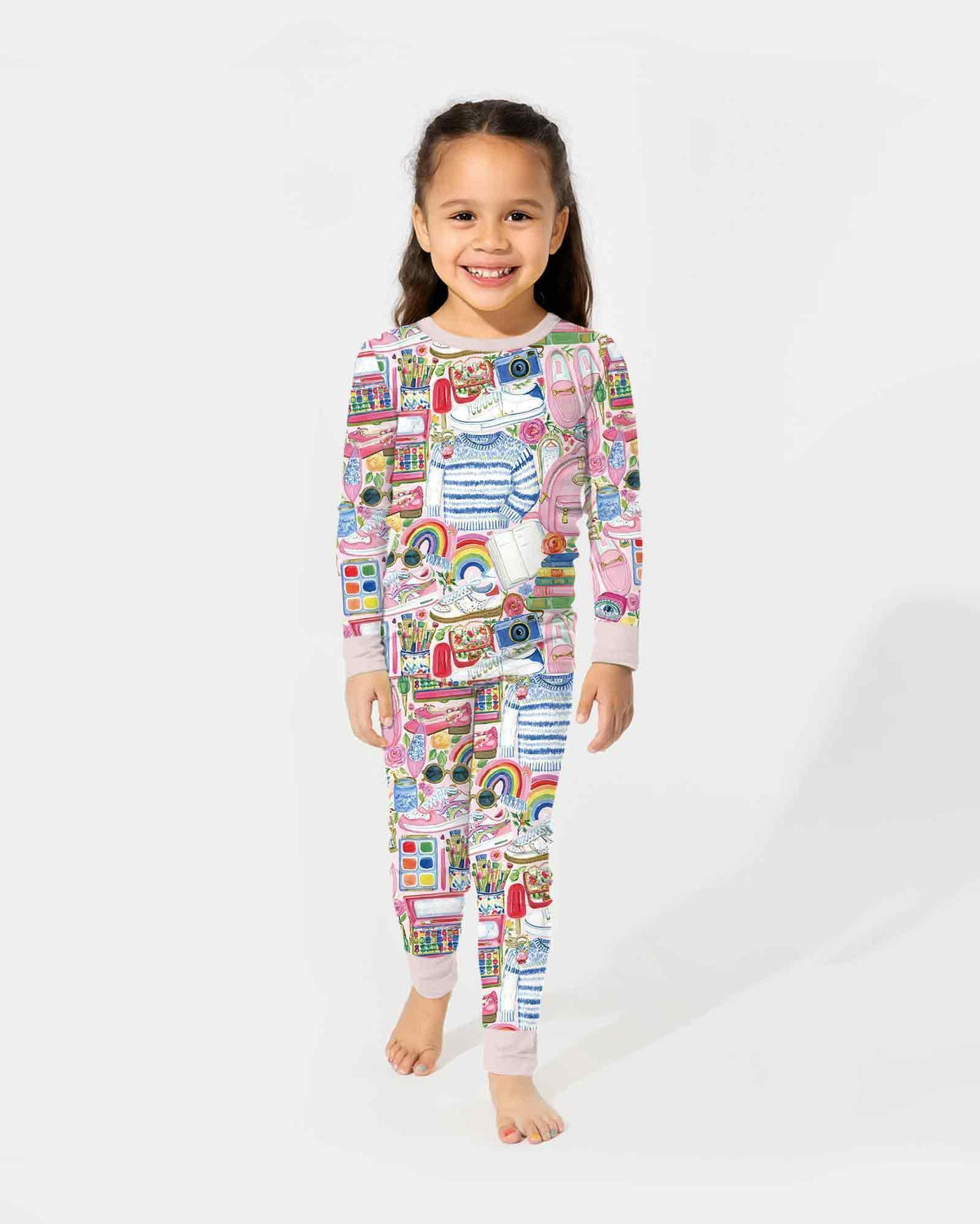 Sweet School Adventure Bamboo Two Piece Long Sleeve Pajama Set