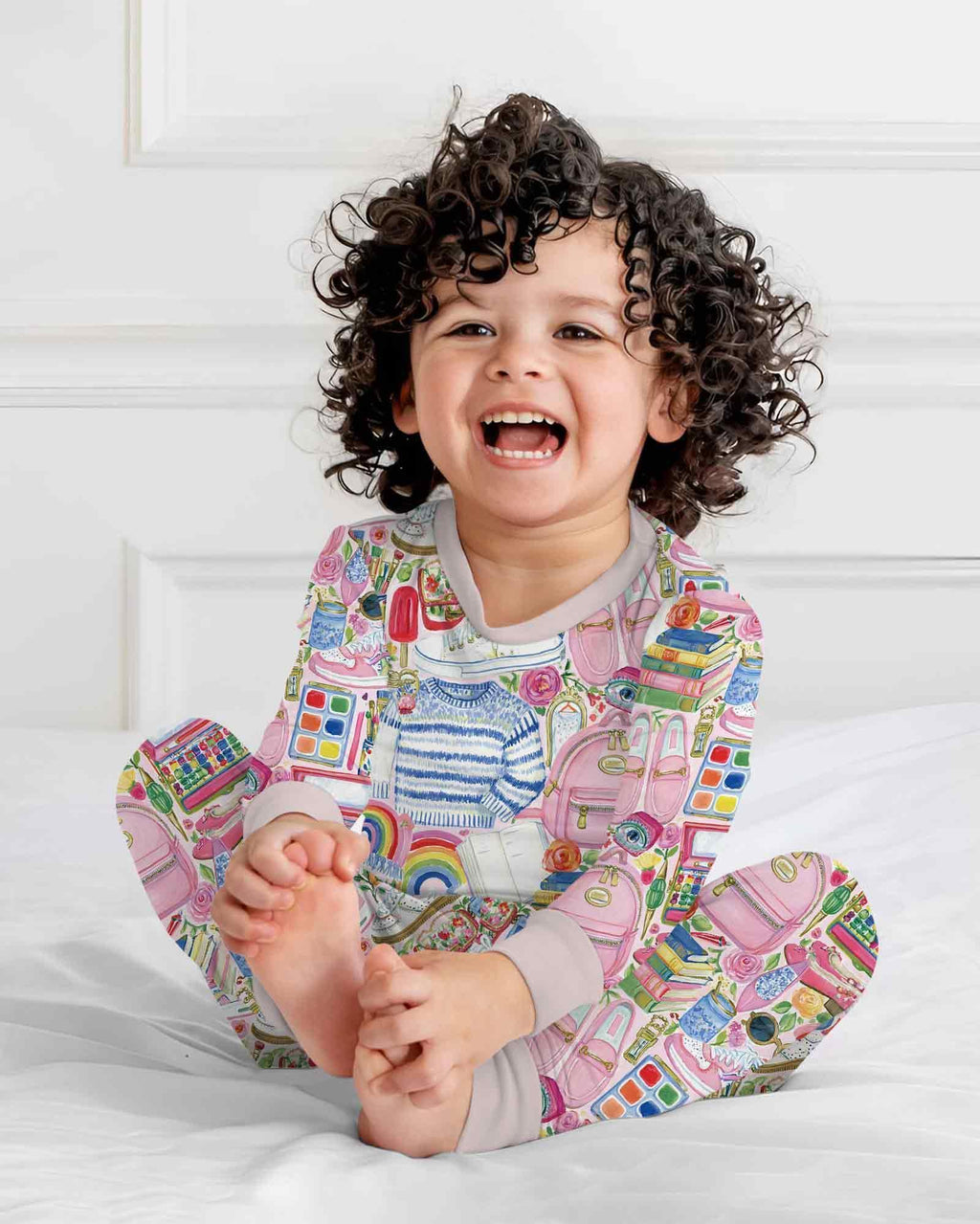 Sweet School Adventure Bamboo Two Piece Long Sleeve Pajama Set