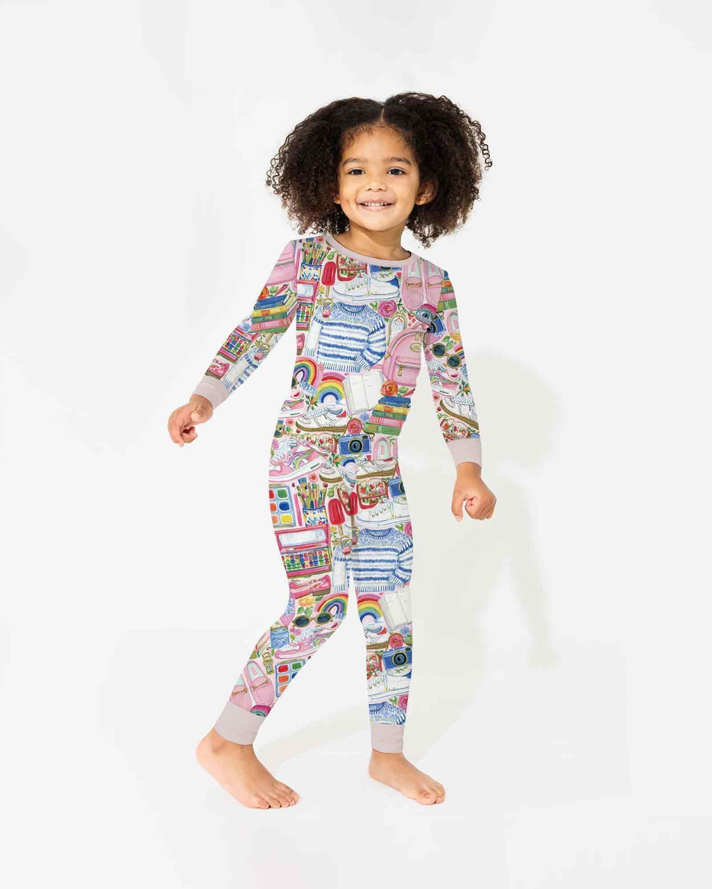 Sweet School Adventure Bamboo Two Piece Long Sleeve Pajama Set
