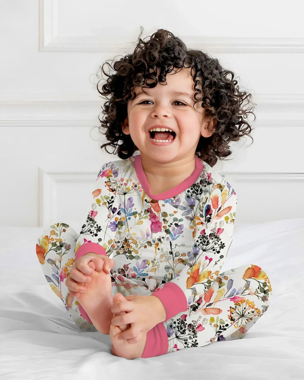 Autumn Meadow Botanicals Bamboo Two Piece Long Sleeve Pajama Set