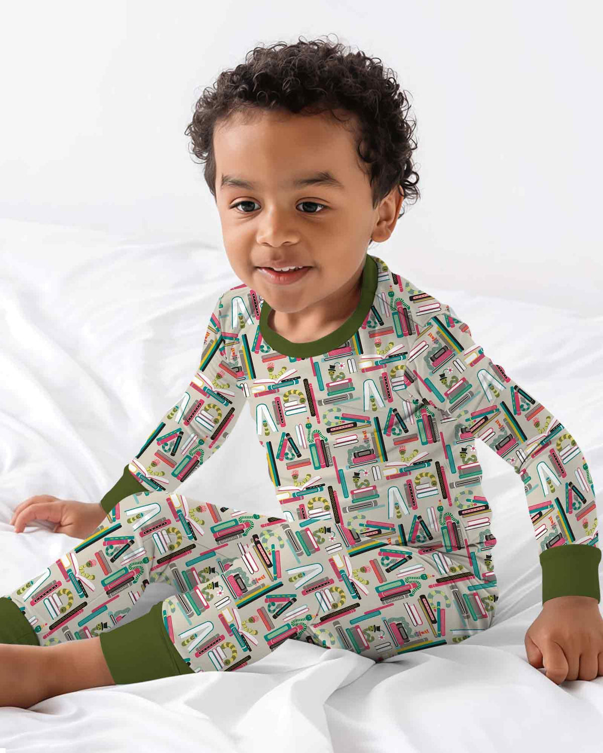 Bookworm Adventures Bamboo Two Piece Long Sleeve Pajama Set