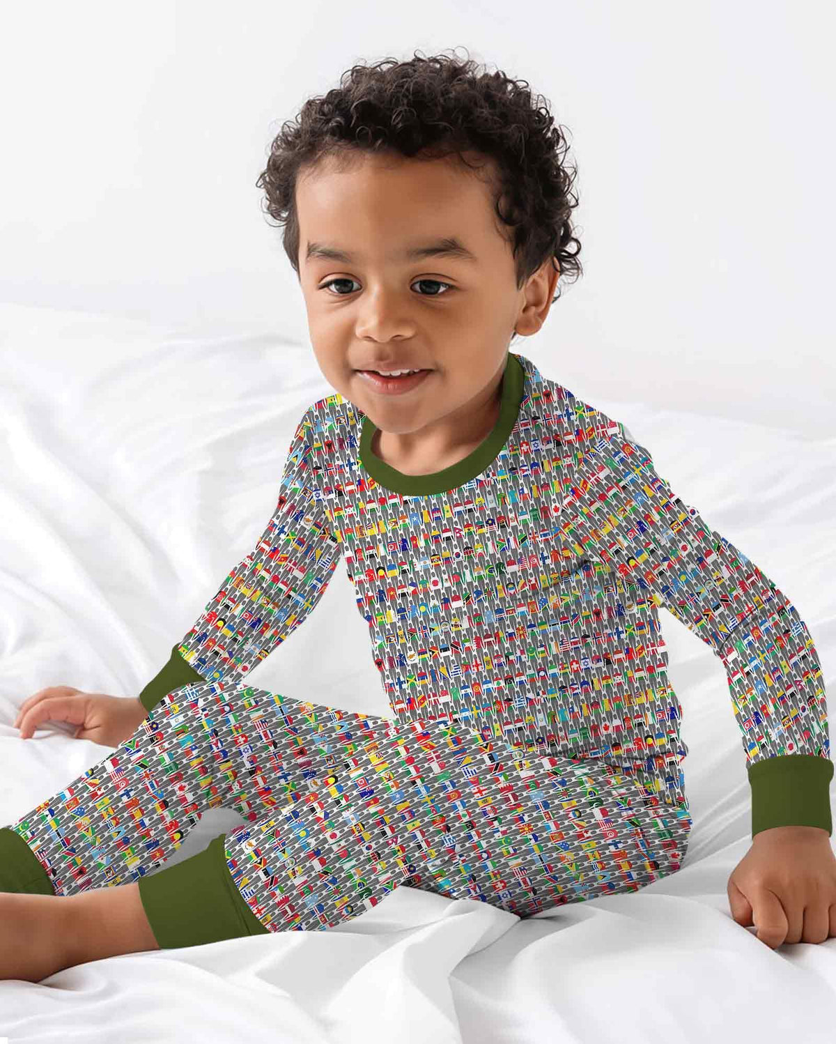 Around The World Bamboo Two Piece Long Sleeve Pajama Set