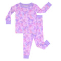 Purple Watercolor Bamboo Two-Piece Long Sleeve Pajama Set