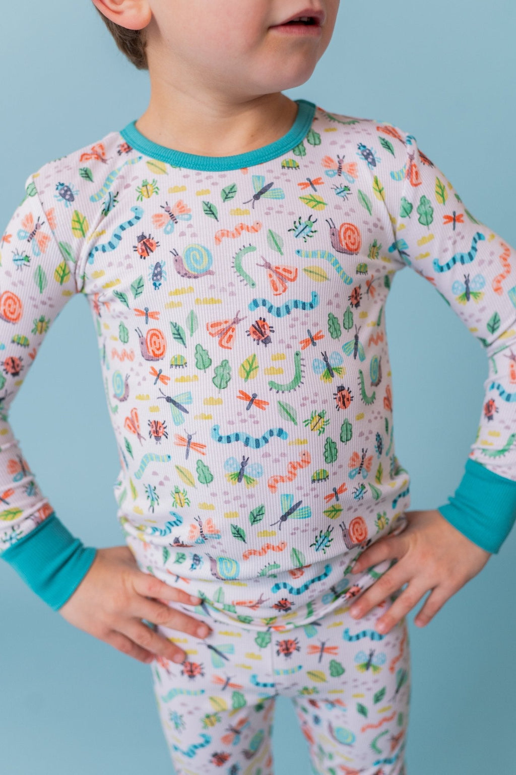 RIBBED TWO PIECE JAMMIES - SNUGGLE BUGS