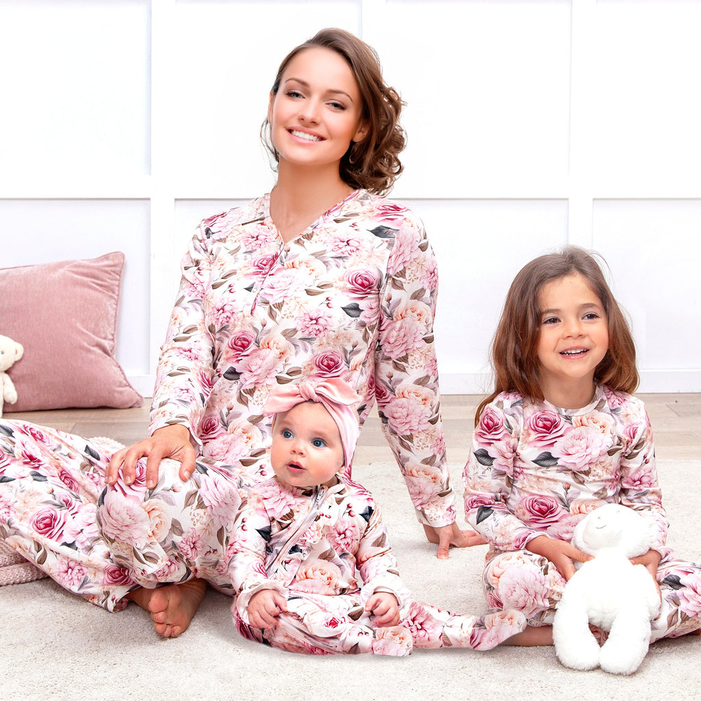 Girls' Bamboo Floral Pajama Set – Soft & Stylish Sleepwear