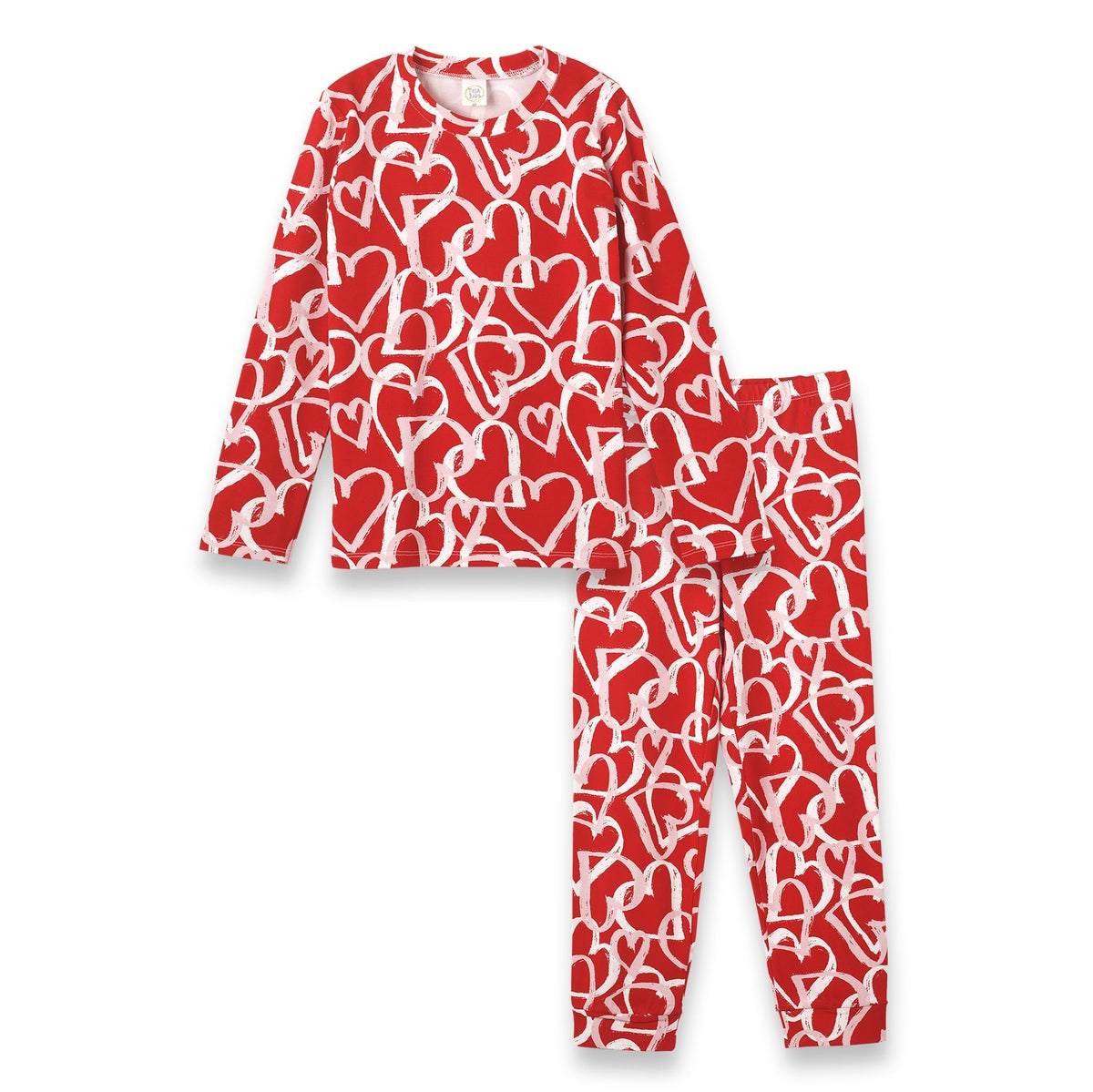 Girl Valentine's Happy Hearts Bamboo Pajama Set