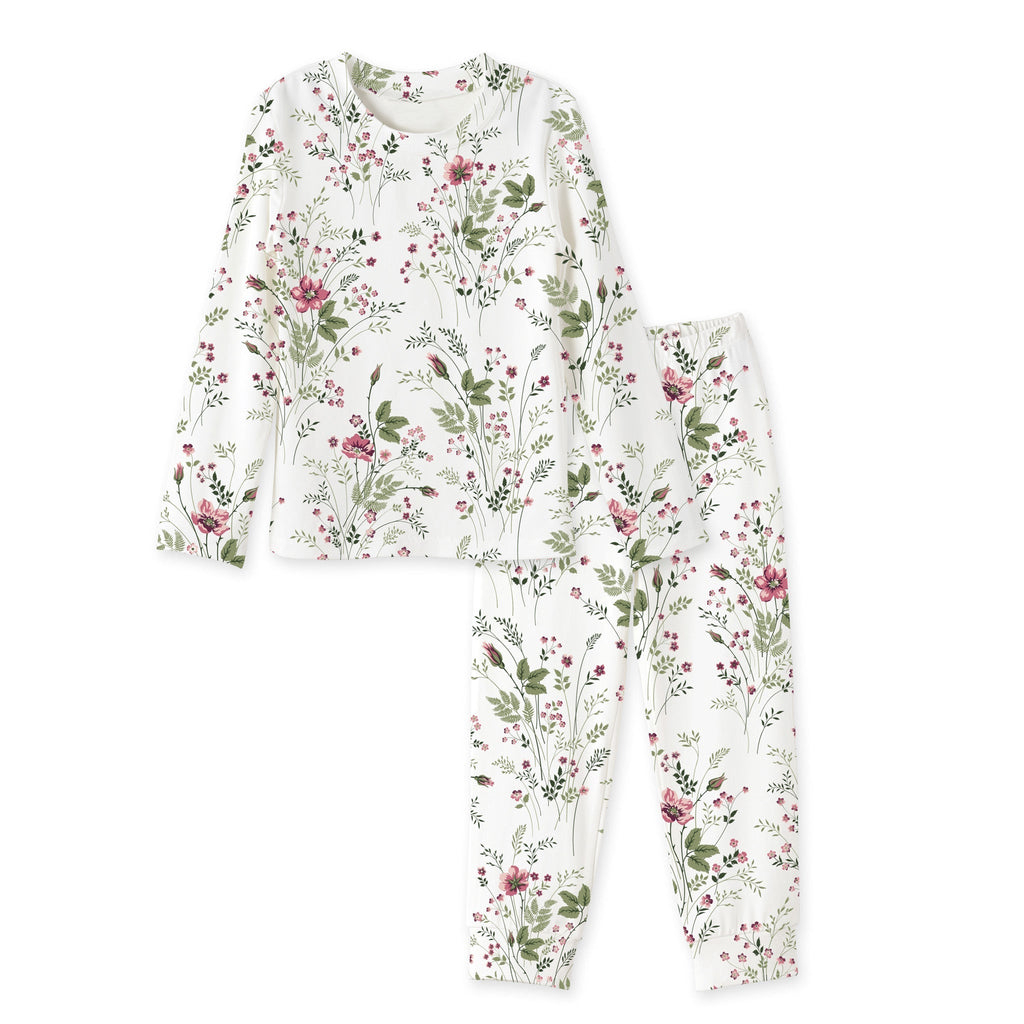 Pretty Petals Girl's Bamboo Pajama Set - Mommy and Me