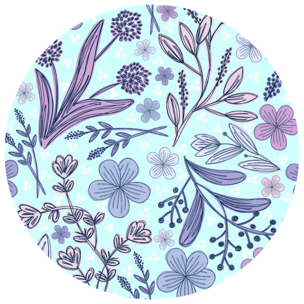 TWO PIECE JAMMIES - LAVENDER LOVE